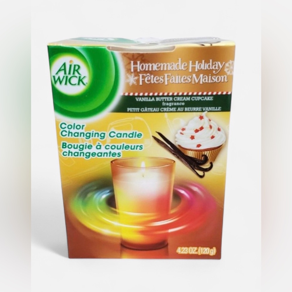 Air Wick Color Changing Rainbow Candle Vanilla Buttercream Cupcake 4.23oz/120g 🌈